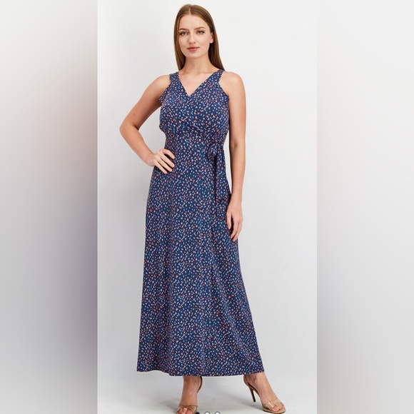 41 Hawthorn Dresses & Skirts - 41 Hawthorn Printed Hellena Wrap Maxi‎ Dress, Navy Combo